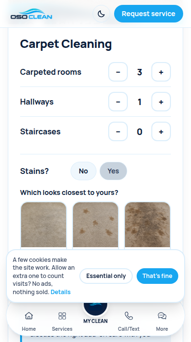 Screenshot: Answer a few easy questions
